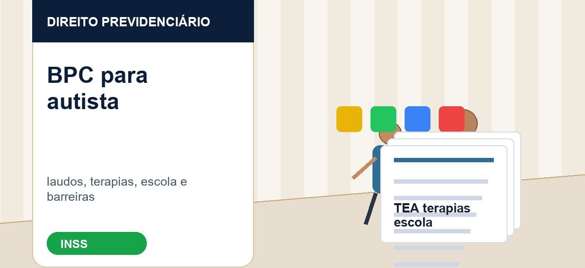 Materiais escolares, relatórios de terapia e documentos para BPC de criança autista