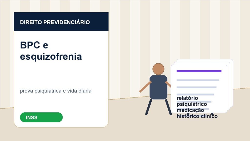 BPC para esquizofrenia: laudo psiquiátrico, tratamento e provas