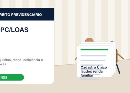 Pessoa idosa analisando documentos de renda e Cadastro Único para pedido de BPC